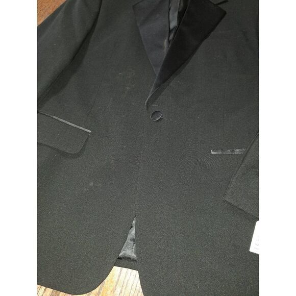 New 41R Gianni la Collezioni Black Wool Tuxedo Suit Sport Coat Jacket Blazer NWT - Picture 3 of 7